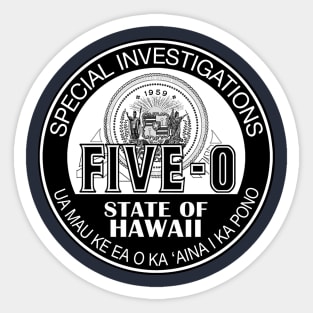 Hawaii Five-O Special Investigator Shield Sticker